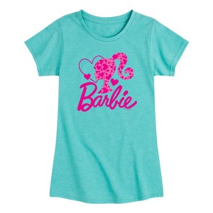 Girls' - Barbie - Logo Hearts Short Sleeve Graphic T-Shirt - 1 of 2