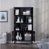 TiramisuBest 5-Tier Ladder Shelf,Rustic Brown Storage Rack with Rubber Wood Frame,MDF Shelves for Living Room,Office, Kitchen,Bedroom,Easy Assembly - 2 of 4