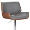 Eloise Contemporary Swivel Barstool Gray/Chrome - Armen Living - 4 of 4