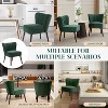 Velvet Accent Chair Set of 2 with Wing Backrest, Mid Century Modern Living Room Chairs with Wooden Legs, Comfy Single Sofa Side Chair - 4 of 4