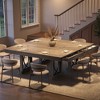 Coucheta Wooden Dining Table - 2 Drawers, Large Tabletop & Sturdy Frame, Rectangular Double Pedestal for 6-8 People, for Kitchen & Dining Use - 2 of 4