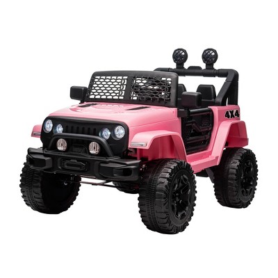 Pink 12-Volt Kids Electric Off-Road Truck with Remote Control