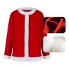 Itopfox Green Monster Adult Costume Christmas Costume Set, 7PCS Santa Claus Outfit with Mask - 2 of 4