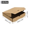 Unique Bargains Square Corrugated Cowhide Paper Mini Storage Cookie Pizza Box - 2 of 4