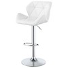 Adjustable Bar Stools Set of 2 with Padded Seats, Swivel Function, Foot Pedestal, and Chrome Base for Kitchen or Home Bar - 4 of 4