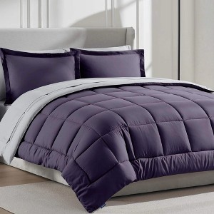 BAGOKIE 5/7 PCS Bed in a Bag Reversible Bedding Set with Comforter, Sheets, Pillow Sham, Pillowcase - 1 of 4
