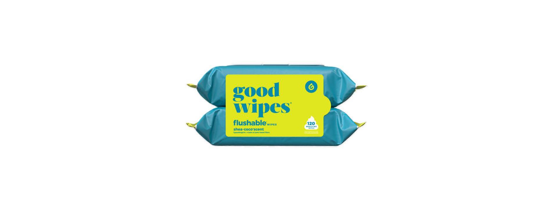 Goodwipes Shea Coco Flushable Wipes - 2pk/60ct