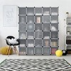 Costway DIY 30 Cube Portable Closet Storage Organizer Clothes Wardrobe Cabinet W/Doors - 3 of 4