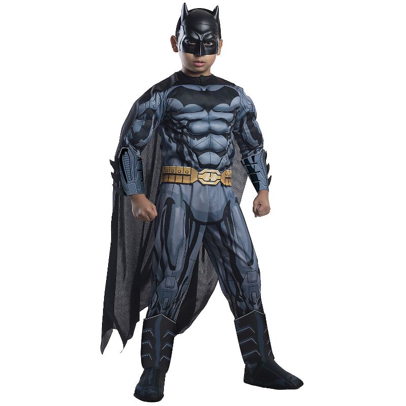 Rubie's Boys' DC Comics Deluxe Photo-Real Muscle Chest Batman Costume, 1 of 2