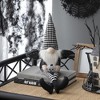 NAYSAYE Party Decoration and Accessories Fabric Sitting Gnome Figurine with Wings for Halloween Decor, Black and White, 4.3"*3.5"*23.5" - 4 of 4
