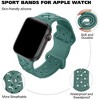 HTUTWOO Braided Weave Bands, Compatible with Apple Watch 38/40/41/42/44/45/46/49mm, Silicone Sport Strap for iWatch Series 10 9 8 7 6 5 Ultra SE - 2 of 4