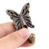 Unique Bargains Home Handbag Coat Butterfly Vintage Style Metal Hanger Hooks Bronze Tone 5 Pcs - 3 of 4