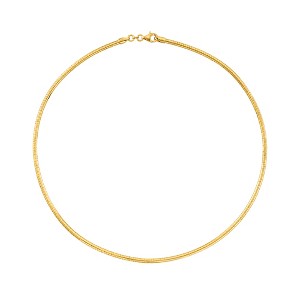 Ross-Simons Italian 3mm 18kt Gold Over Sterling Silver Round Omega Necklace - 1 of 3