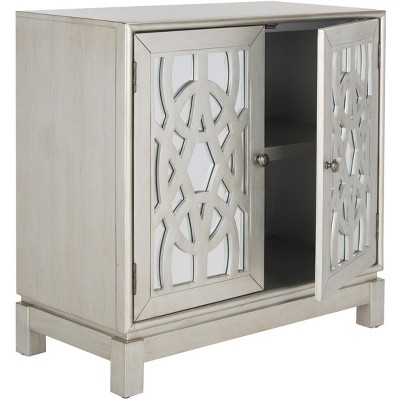 Ashlynn 32" Silver Solid Wood 2 Door Chest