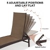 Crestlive Products 3 pcs Patio Outdoor Aluminum Mesh Chaise Lounge Chairs and Side Table Set Sun Lounger with Adjustable Backrest - 4 of 4