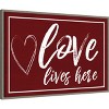 Amanti Art Valentines Sentiment V Love Lives Here by Tara Reed Canvas Wall Art Print Framed 33 x 23-in. - 3 of 4