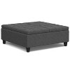 CAVINAS Modern Mid-Century Square Lift-Top Coffee Table Small Ottoman with Storage,Upholstered Functional Ottoman for Living Room,Bedroom - 3 of 4