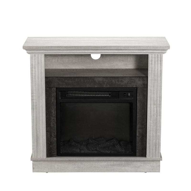 32&#34; Freestanding Electric Fireplace Saw Cut Off White - Home Essentials, 1 of 10
