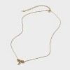 14K Gold Dipped Cubic Zirconia Rondelle Initial Necklace - A New Day™ Gold - 2 of 4