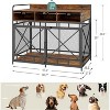 Petrimins Dog Crate Furniture, 48" Dog Kennel for Large Breed, Heavy Duty Wooden End Table with 3 Drawers, Chew-Resistant Steel Tubes - 4 of 4