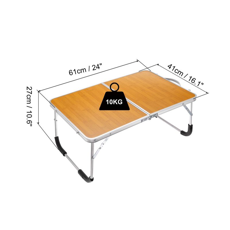 Unique Bargains for Bed Sofa Foldable Laptop Table Portable Picnic Bed Tray Tables Snacks Reading Working Desk 1 Pc, 2 of 6