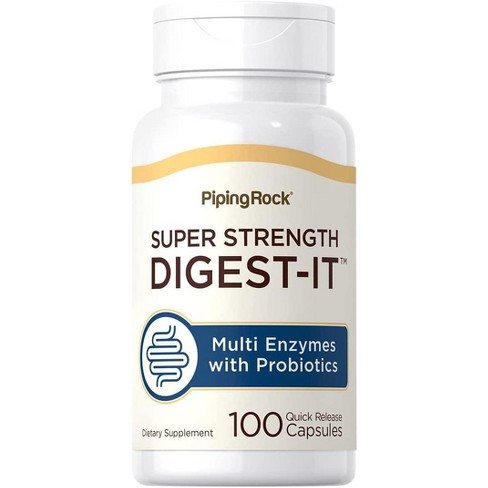 Piping Rock Digest-it Multi Enzymes Super Strength With Probiotics ...