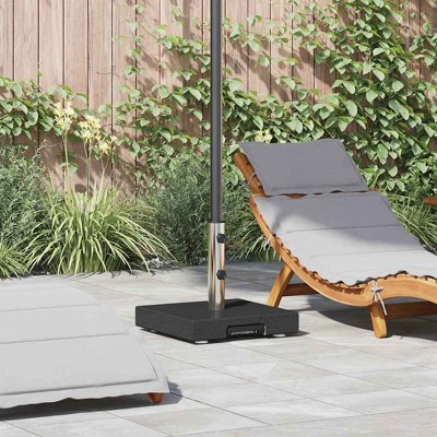 vidaXL Wheeled Parasol Base with Handle Gray Granite 64 lbs Square