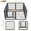 Yaheetech 8 Panels Dog Playpen Panels Metal Pet Playpen, Black - 3 of 4