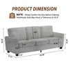 83 Inch Modern 3 Seater Sofa,Cozy & Comfy Mid-Century Modern Couch for Living Room, Home Office & Apartment - 4 of 4