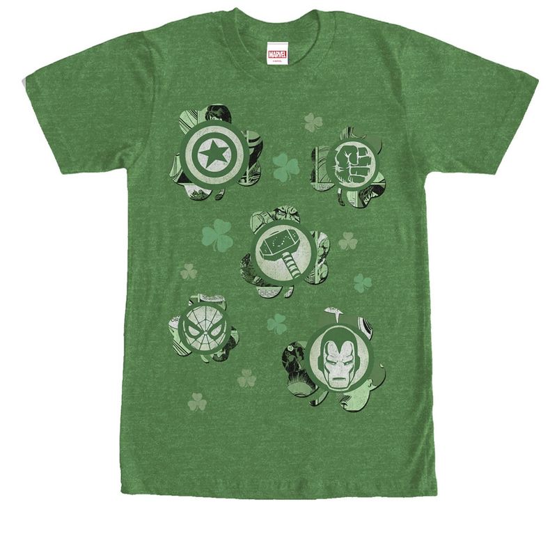Men's Marvel St. Patrick's Day Clover Icon T-Shirt, 1 of 4