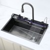 Cobbe Nano gray All-In-One 29.5" Stainless Steel Single bowl Sink, Multifunctional Drop-in Single Bowl Workstation Kitchen Sink Kit with Accessories - 4 of 4