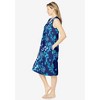 Dreams & Co. Plus Size Trapeze V-Neck Short Lounger - 4 of 4