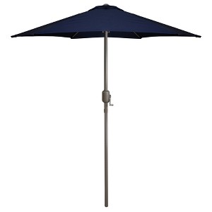 Northlight 7.5' Octagon Outdoor Patio Market Umbrella with Hand Crank - Navy Blue - 1 of 4