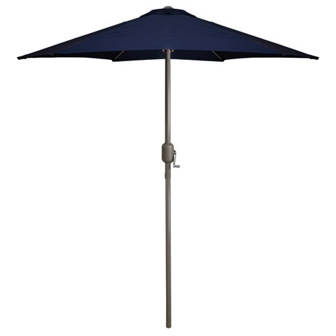 Northlight 7 5 Octagon Outdoor Patio Market Umbrella With Hand Crank Navy Blue Target