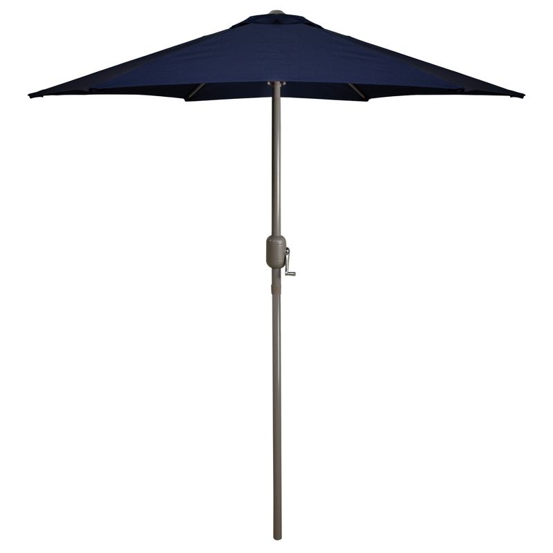 Northlight 7.5' Octagon Outdoor Patio Market Umbrella with Hand Crank - Navy Blue, 1 of 6