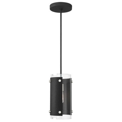 Livex Lighting Barcelona 1 - Light Pendant in  Black/Brushed Nickel