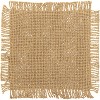Burlap Natural Coaster Set of 12 Fringed 4x4 - 2 of 4