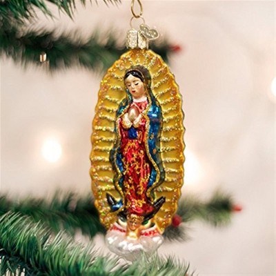 Old World Christmas Glass Blown Ornament, Our Lady Of Guadalupe