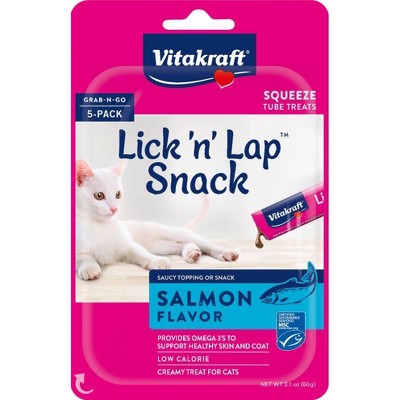 Vitakraft Lick N' Lap Creamy Salmon Cat Treat - 2.1oz/5ct : Target