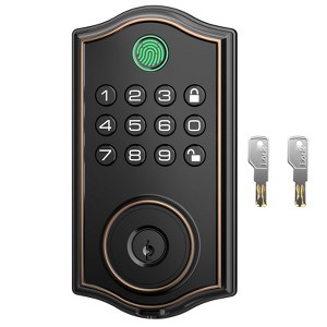 Itopfox Smart Deadbolt Lock for Front Door, Keyless Entry with Keypad, App Remote, Auto Lock, Easy Install, Fingerprint Door Lock for Home, Airbnb - 1 of 4