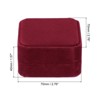 Unique Bargains Velvet Cloth Elegant Design Double Slot Jewelry Holder 2 Pcs - 2 of 4
