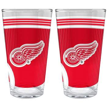 NHL Detroit Red Wings 2pc Pint Glass Set