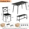 VINGLI Modern Dining Table Set for 6, Rectangular Kitchen Dining Table with Bench & Chairs, Wooden Kitchen Table Set - 4 of 4