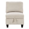 NicBex Corduroy Accent Chair,Upholstered Living Room Chairs with Hidden Storage Under Seat,Modern Armless Chair,Accent Chairs for Living Room - 2 of 4