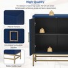 CAVINAS Modern Sideboard Cabinet with Rectangular Metal Handles & Adjustable Shelves,Buffet Cabinet with Storage for Kitchen,Dining Room - 3 of 4