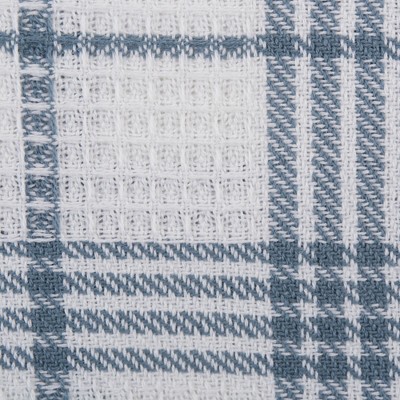 Blue and White Cotton Waffle Weave Dishcloth Set of 12