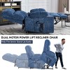 Oversized Power Lift Recliner Chair with Massage & Heat, 39.8''W Chenille Chair with Dual Motors & Cup Holders for Living Room-3irtyhousy - 3 of 4