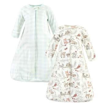 Hudson Baby Infant Girl Cotton Long-Sleeve Wearable Sleeping Bag, Sack, Blanket, Girl Woodland Pals Long Sleeve