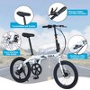 Gulches 20" Folding Bike Aluminium Alloy Frame 7 Speed City Bike - 3 of 4