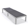 LeisureMod Marlin Patio Sling Chaise Lounge Chair in White Aluminum - 3 of 4